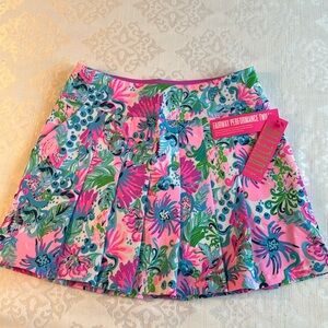 Lilly Pulitzer Luxletic Priska Skort Madevilla Baby Paradise Petals Golf SPF50+